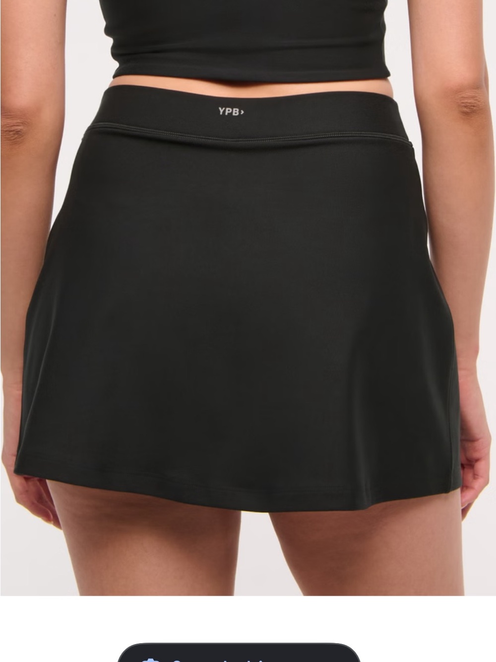 Abercrombie & Fitch Black YPB sculptLUX Lined Clean Mini Skirt, Size XXL
